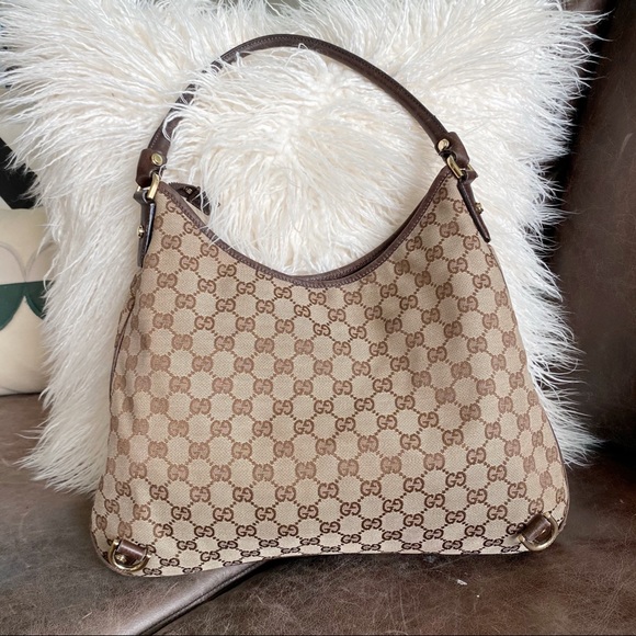 AUTHENTIC GUCCI GG Canvas Abbey D-Ring Hobo Purse - Picture 4 of 14